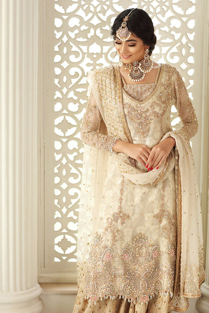 Lovely Off White Hand work Pakistani Salwar Kameez With Bottom Work✨